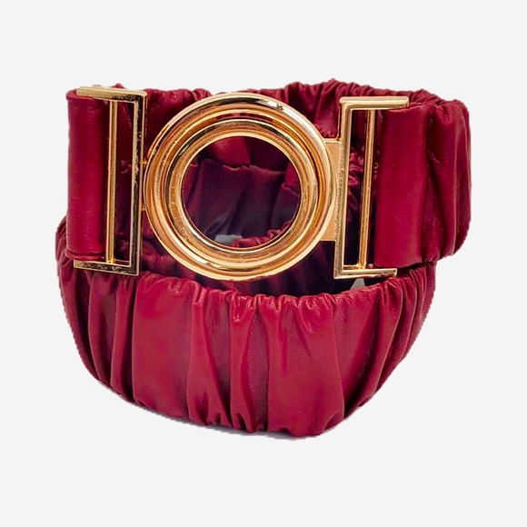 Burgundy & Gold Waist Belt - Picture 1 of 1